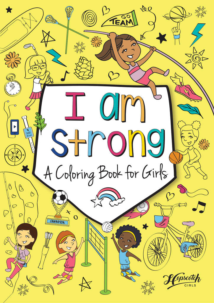 I Am Strong Coloring Book from Hopscotch Girls